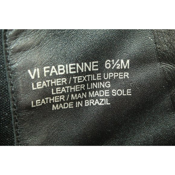 Vero Cuoio Black Leather Side Zipper Ankle Heeled Boots Size 6.5 M - Picture 8 of 10